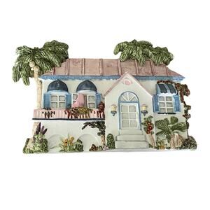 RARE BRIAN BAKER'S COLLECTION DE JAVU #1420  PALM VILLA CLASSIC Signed Wall Art